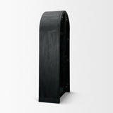 Mercana Suri Black Wood W/Glass Doors Arched Curio Cabinet