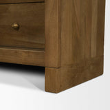 Mercana Suri Mid Brown Wood W/Glass Doors Arched Curio Cabinet