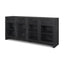 Mercana Suri Black Wood w/ Glass 4-Door Closed Sideboard