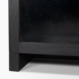 Mercana Suri Black Wood w/ Glass 4-Door Closed Sideboard