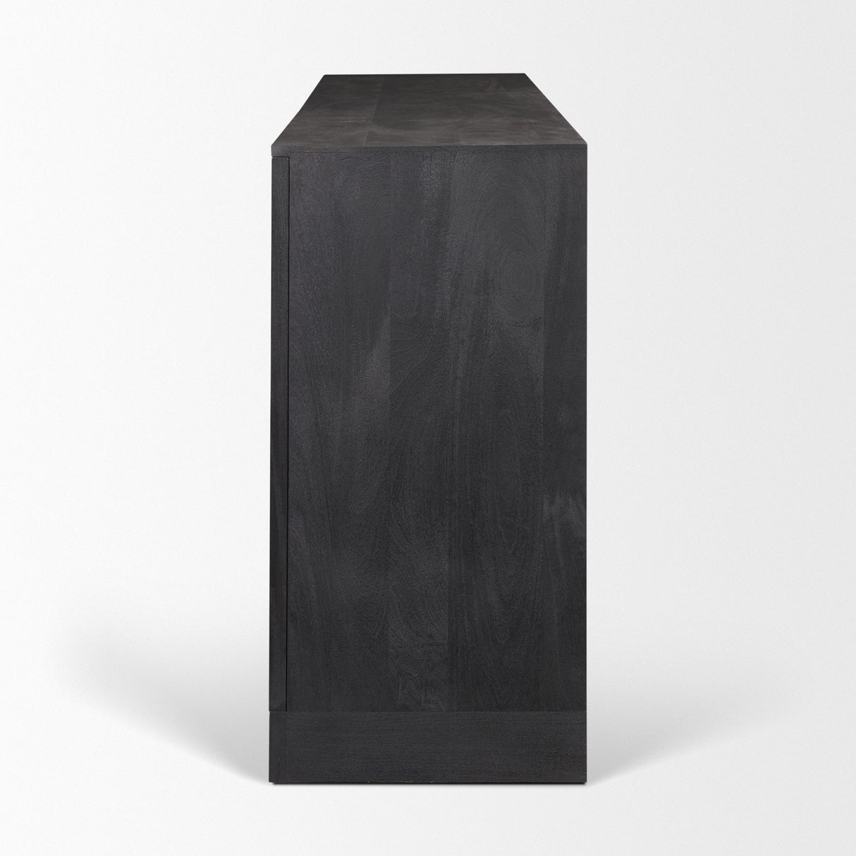 Mercana Suri Black Wood w/ Glass 4-Door Closed Sideboard