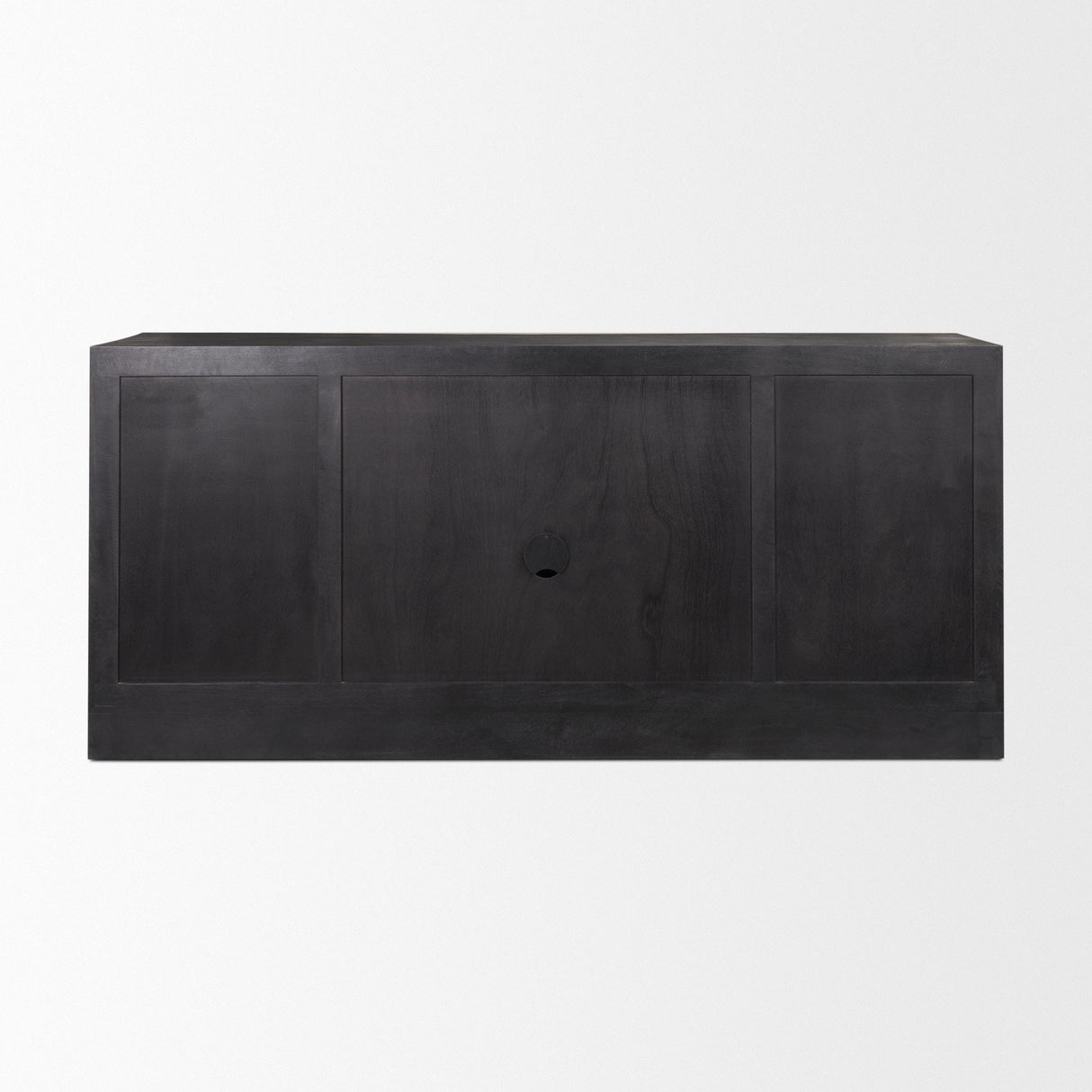 Mercana Suri Black Wood w/ Glass 4-Door Closed Sideboard