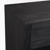 Mercana Suri Black Wood w/ Glass 4-Door Closed Sideboard