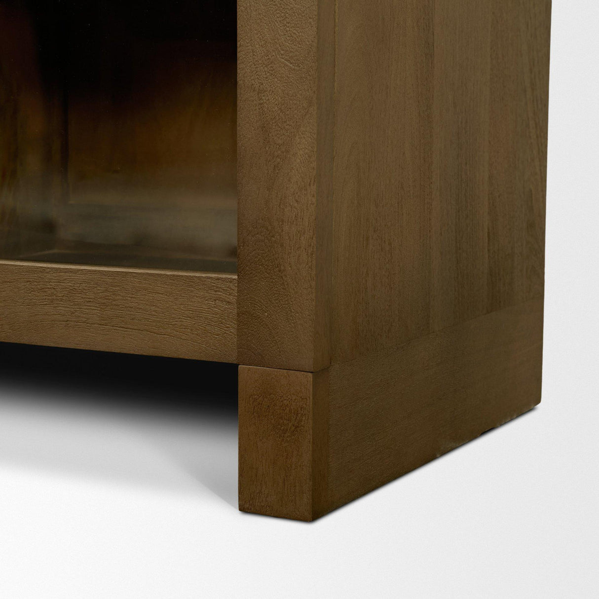 Mercana Suri Mid Brown Wood w/ Glass 4-Door Closed Sideboard