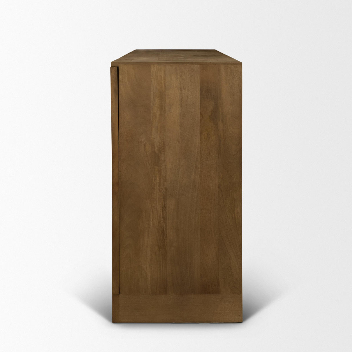 Mercana Suri Mid Brown Wood w/ Glass 4-Door Closed Sideboard