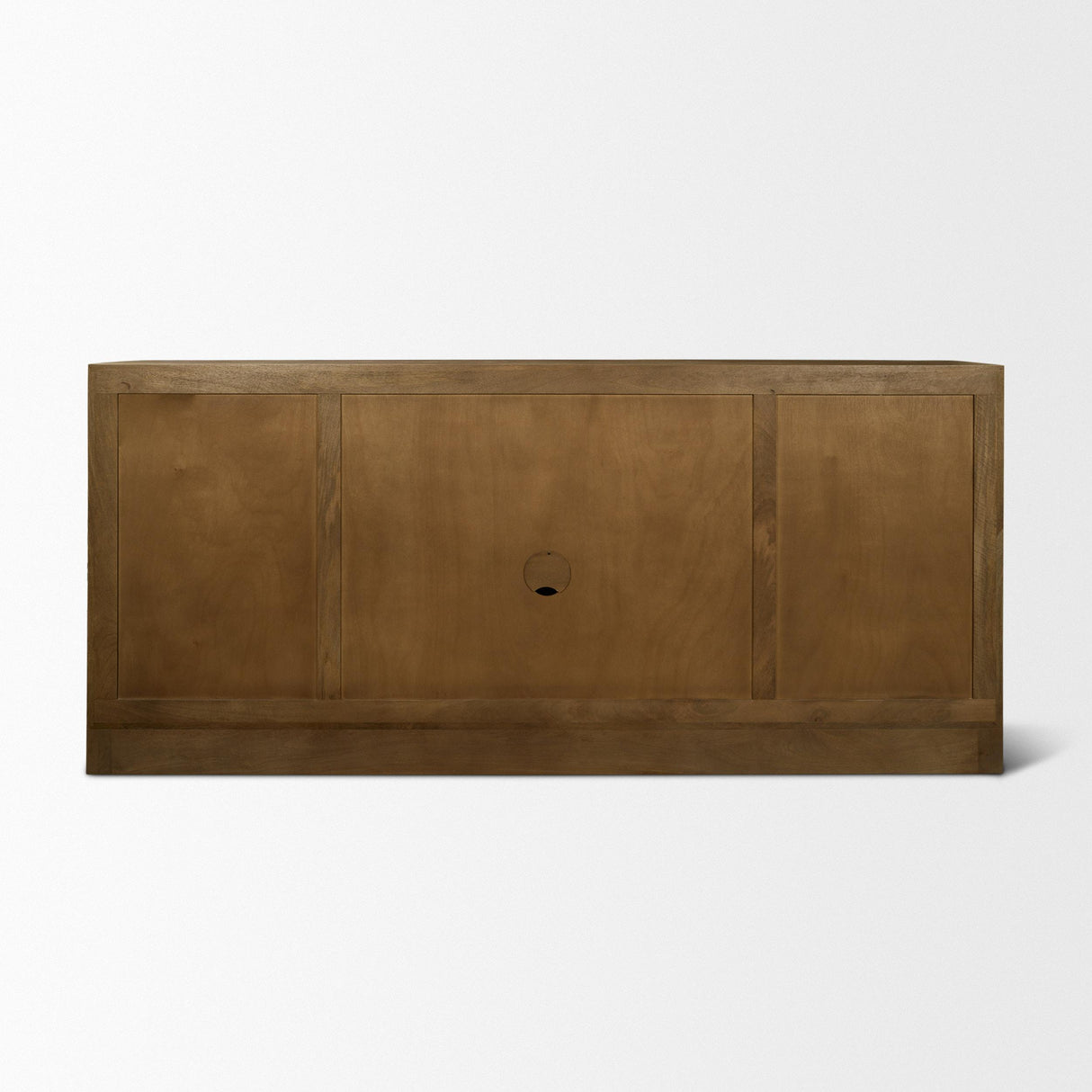 Mercana Suri Mid Brown Wood w/ Glass 4-Door Closed Sideboard