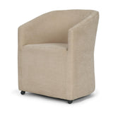 Mercana Sondra Beige Performance Fabric Upholstered Club Dining Chair