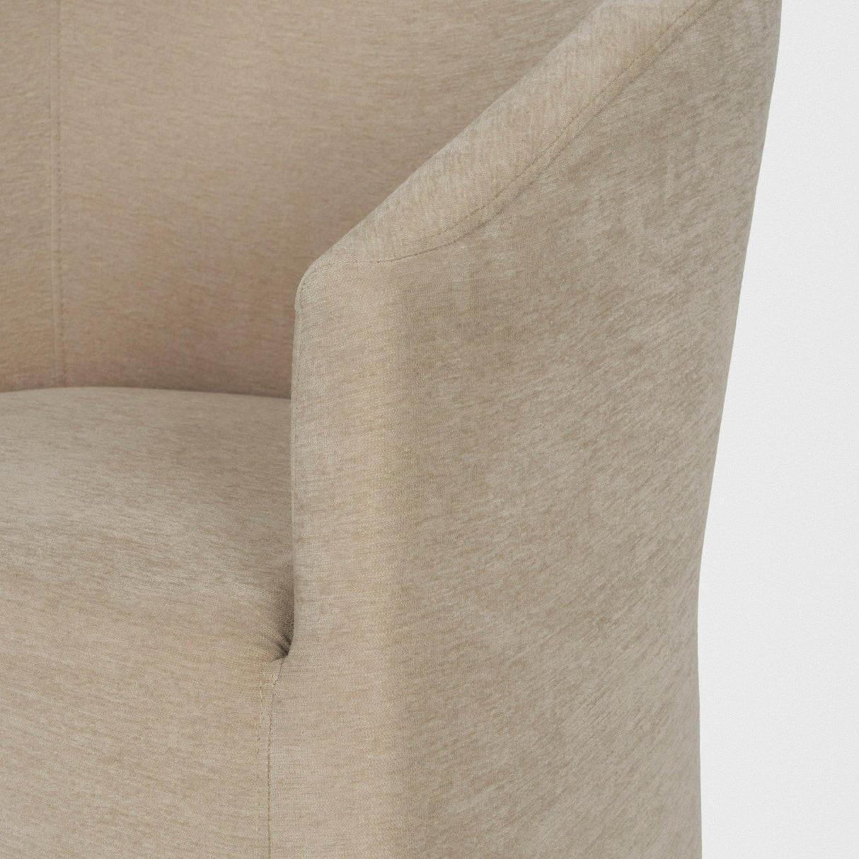 Mercana Sondra Beige Performance Fabric Upholstered Club Dining Chair