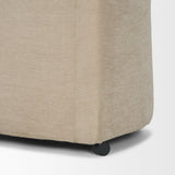 Mercana Sondra Beige Performance Fabric Upholstered Club Dining Chair