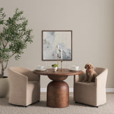 Mercana Sondra Beige Performance Fabric Upholstered Club Dining Chair