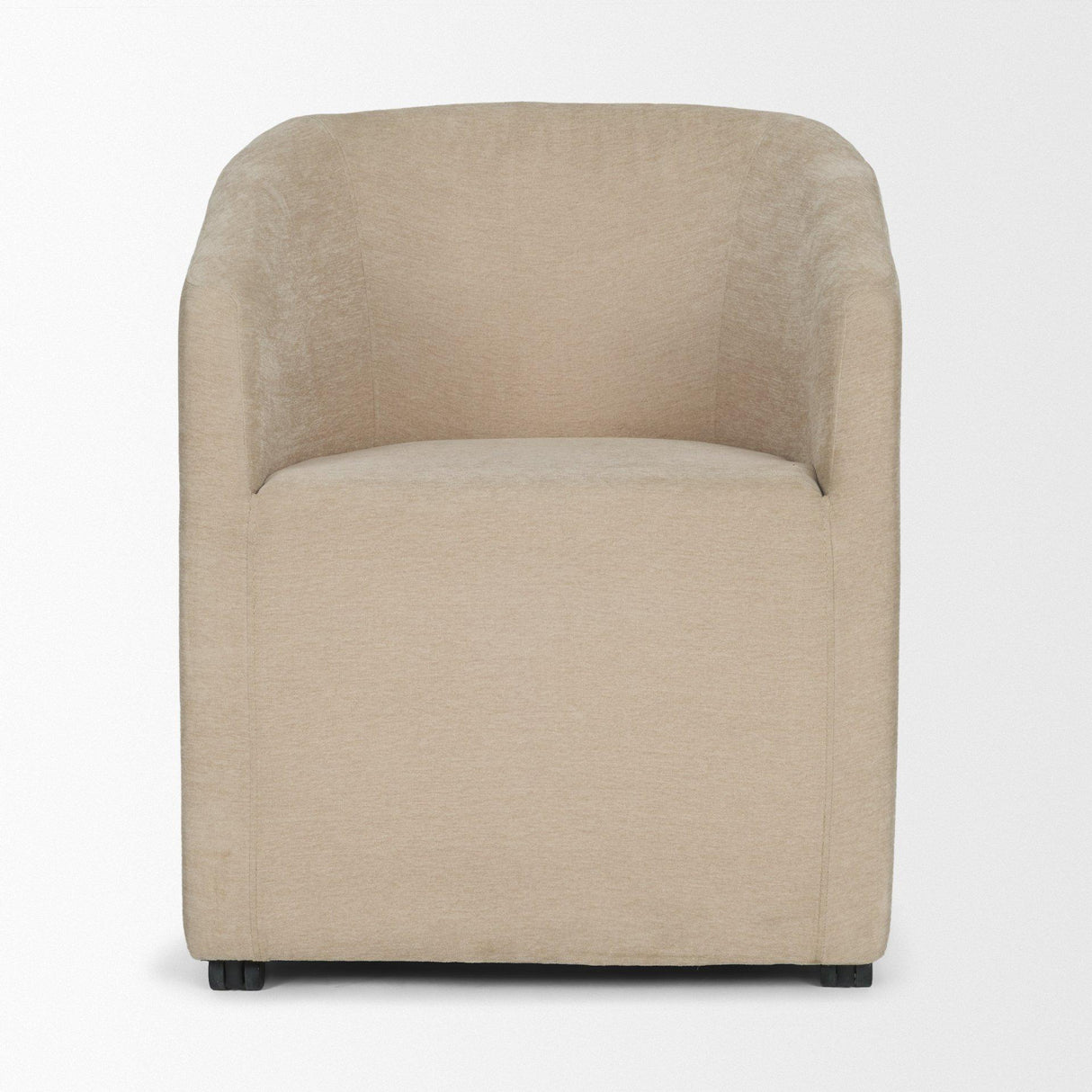 Mercana Sondra Beige Performance Fabric Upholstered Club Dining Chair