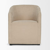 Mercana Sondra Beige Performance Fabric Upholstered Club Dining Chair