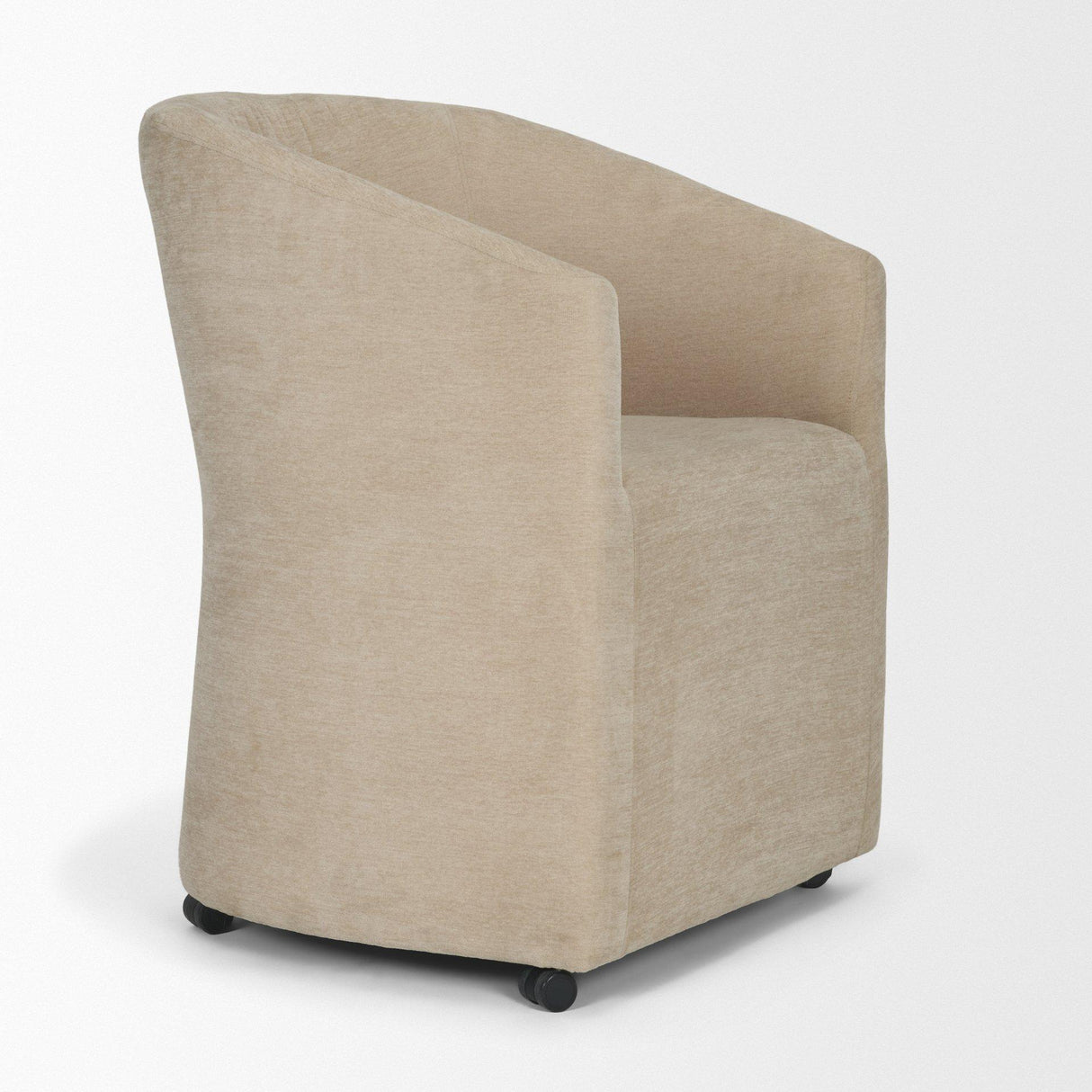 Mercana Sondra Beige Performance Fabric Upholstered Club Dining Chair