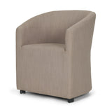 Mercana Sondra Gray Performance Fabric Upholstered Club Dining Chair