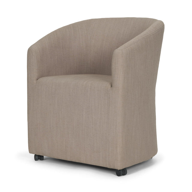 Mercana Sondra Gray Performance Fabric Upholstered Club Dining Chair