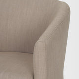 Mercana Sondra Gray Performance Fabric Upholstered Club Dining Chair