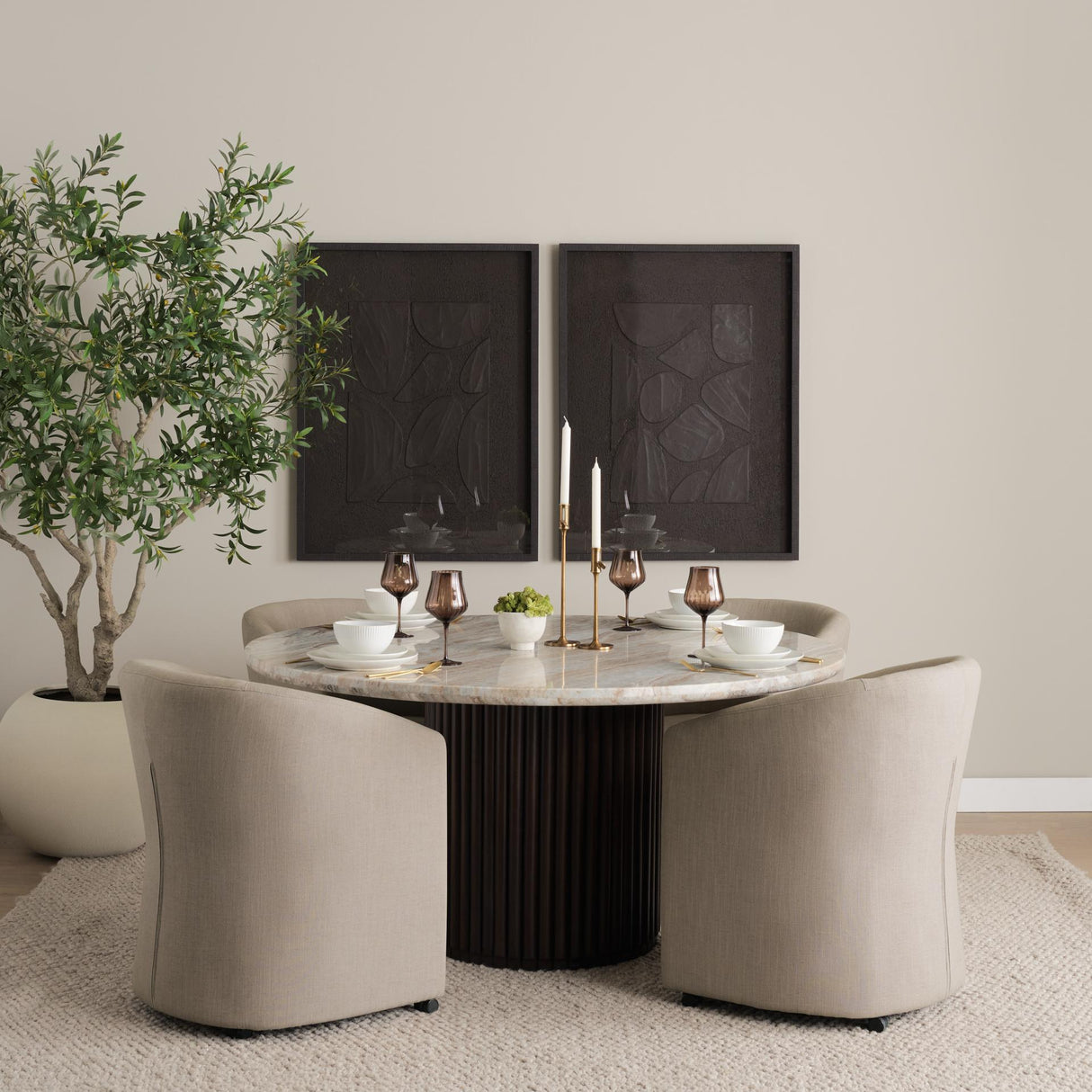 Mercana Sondra Gray Performance Fabric Upholstered Club Dining Chair