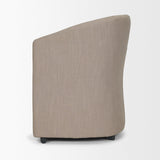 Mercana Sondra Gray Performance Fabric Upholstered Club Dining Chair