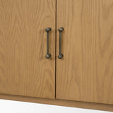 Mercana Hollis Warm Brown Wood 4-Door Closed Sideboard