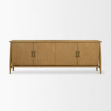 Mercana Hollis Warm Brown Wood 4-Door Closed Sideboard