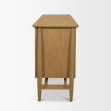 Mercana Hollis Warm Brown Wood 4-Door Closed Sideboard