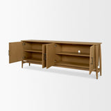 Mercana Hollis Warm Brown Wood 4-Door Closed Sideboard