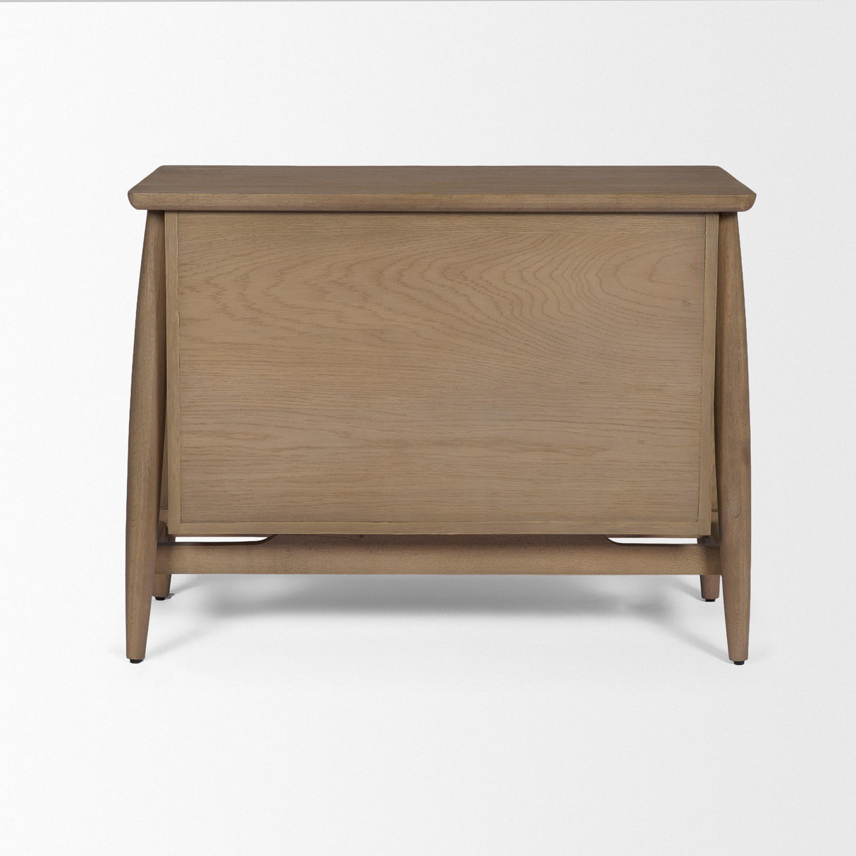 Mercana Hollis Gray-Brown Wood 3-Drawer Closed Nightstand