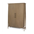 Mercana Hollis Gray-Brown Wood Curio Cabinet