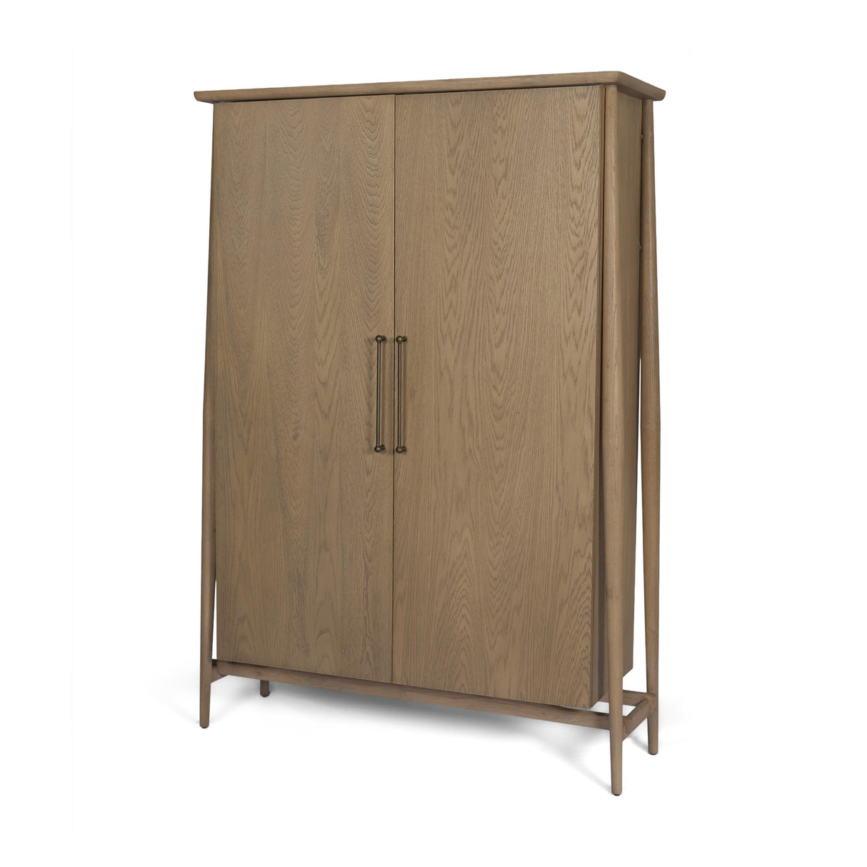 Mercana Hollis Gray-Brown Wood Curio Cabinet