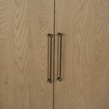 Mercana Hollis Gray-Brown Wood Curio Cabinet