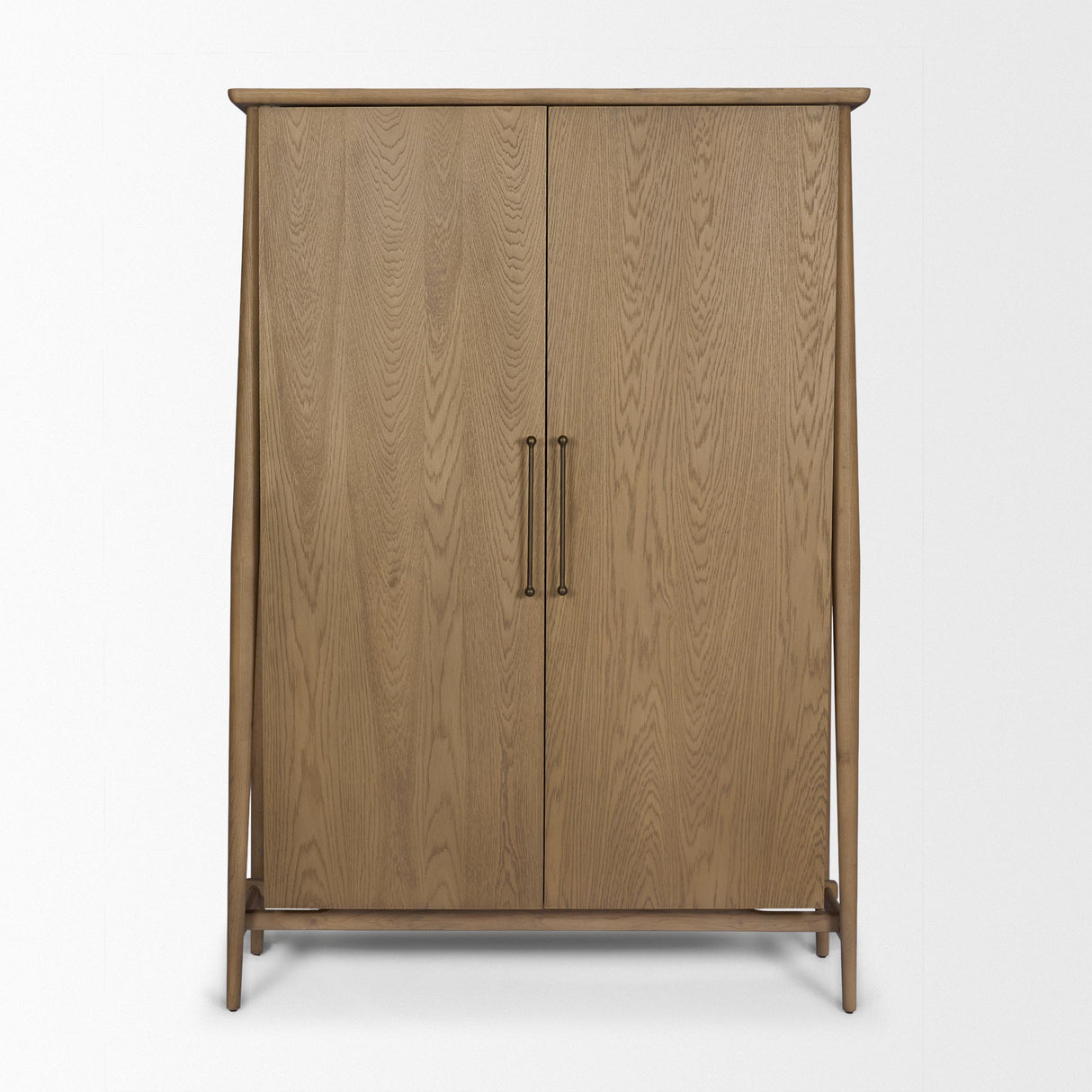 Mercana Hollis Gray-Brown Wood Curio Cabinet