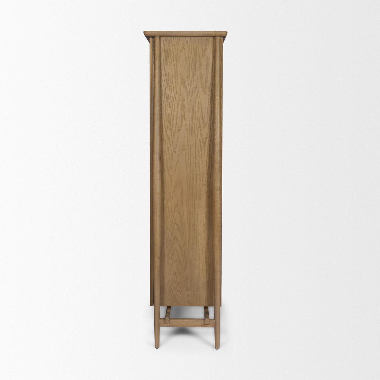 Mercana Hollis Gray-Brown Wood Curio Cabinet
