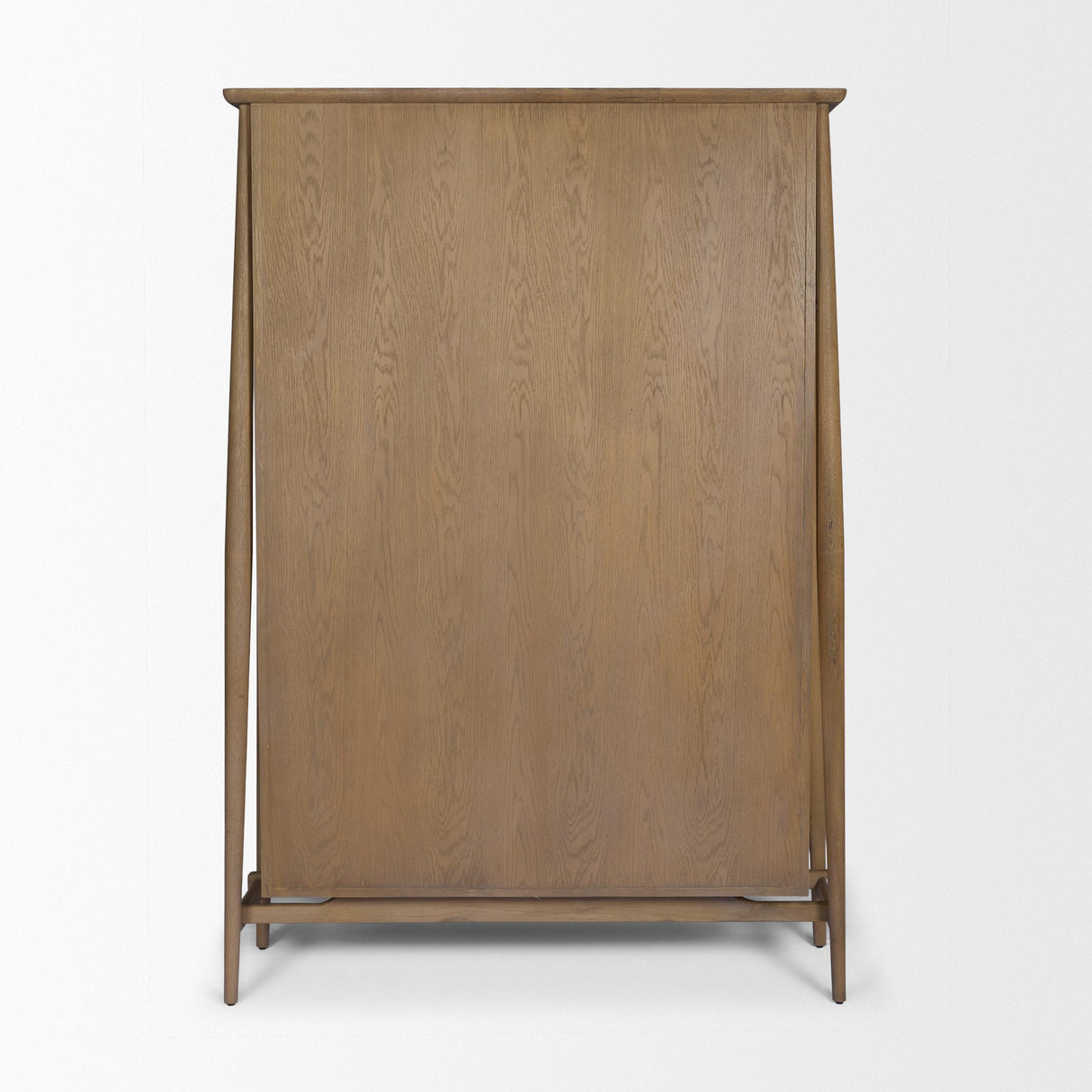 Mercana Hollis Gray-Brown Wood Curio Cabinet