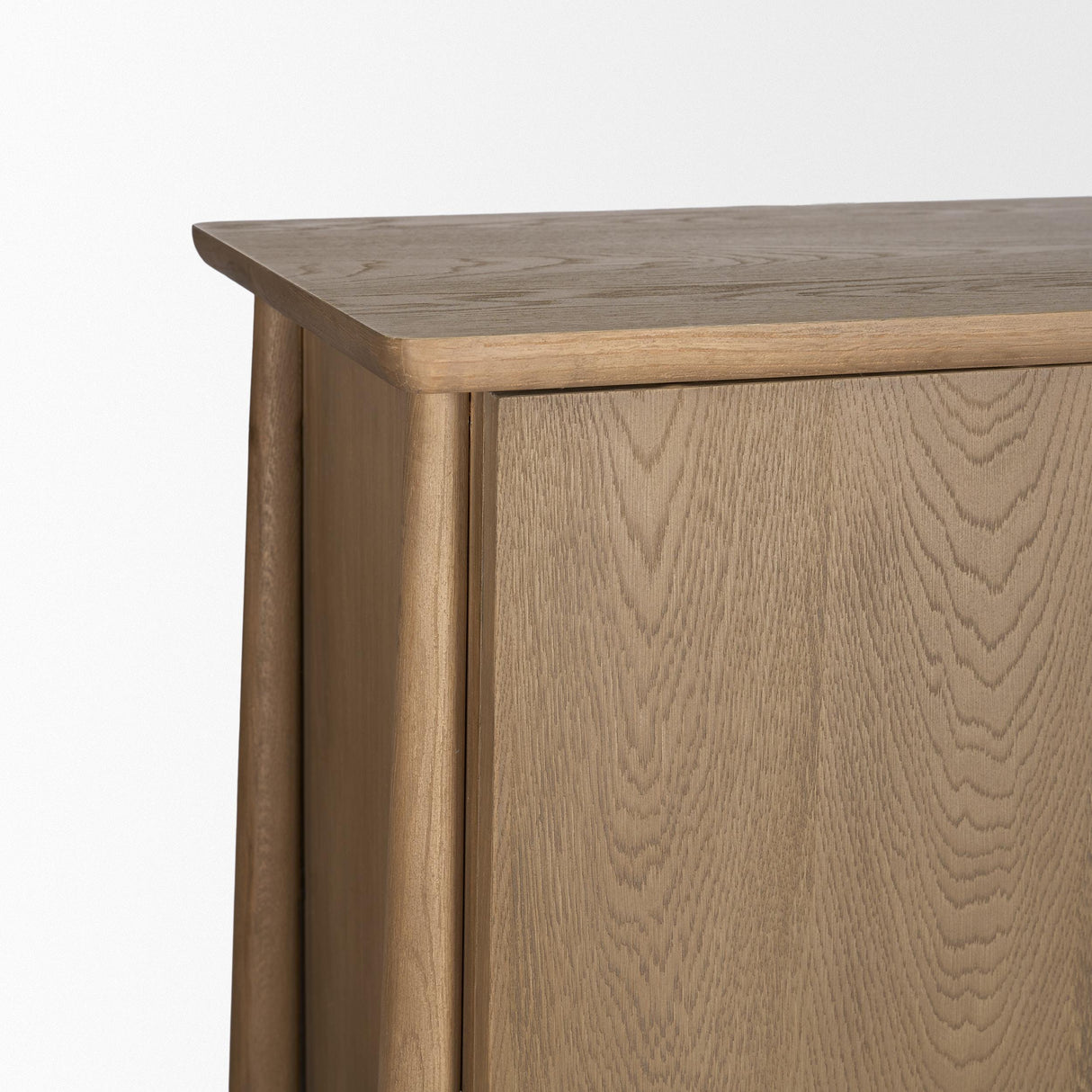 Mercana Hollis Gray-Brown Wood Curio Cabinet