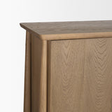 Mercana Hollis Gray-Brown Wood Curio Cabinet