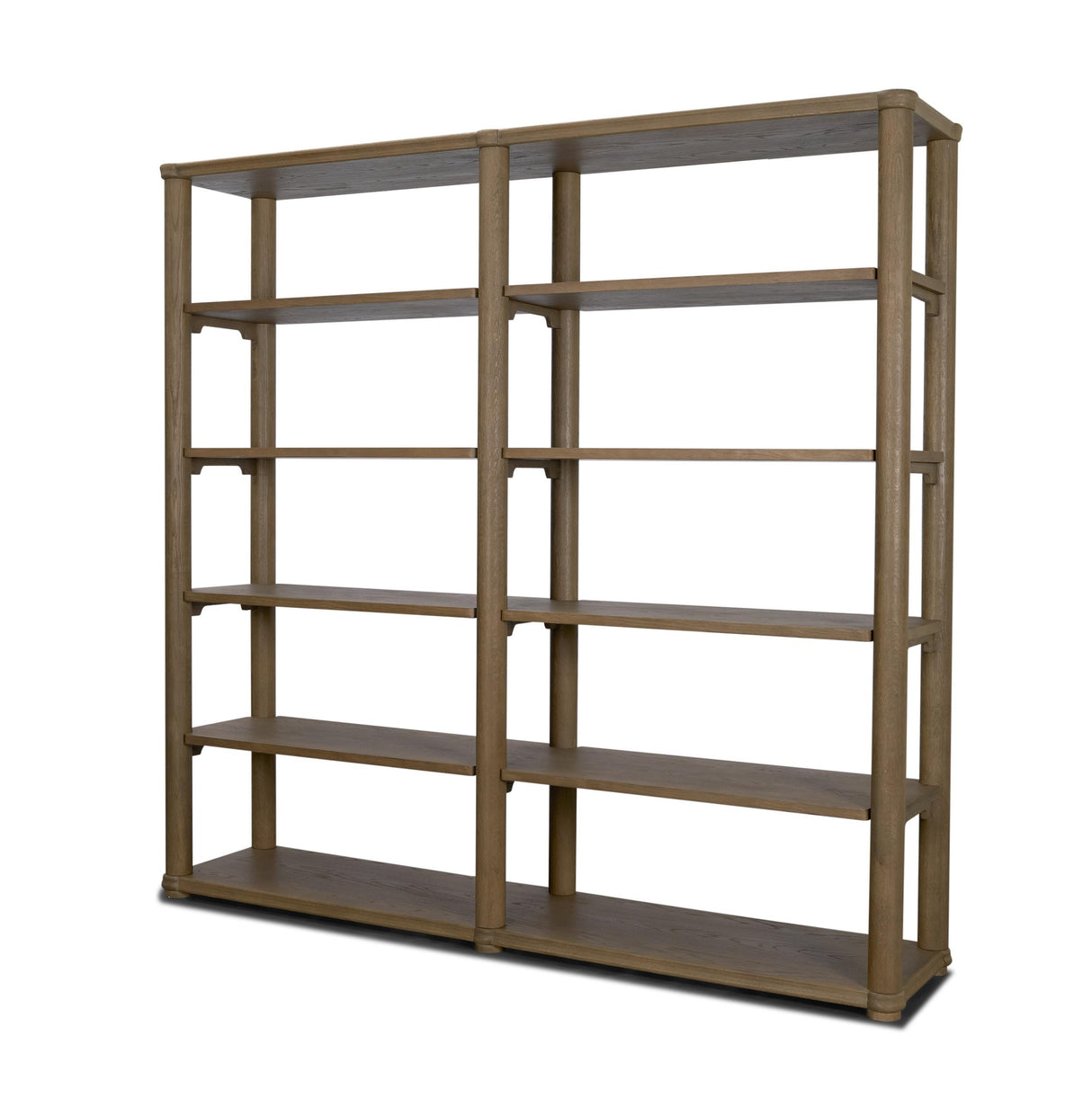 Mercana Alden Medium Brown Wood Open Shelving Unit