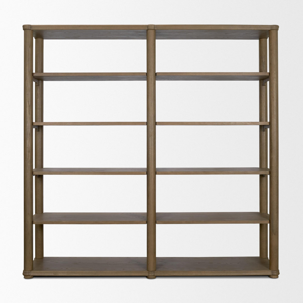 Mercana Alden Medium Brown Wood Open Shelving Unit