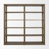 Mercana Alden Medium Brown Wood Open Shelving Unit