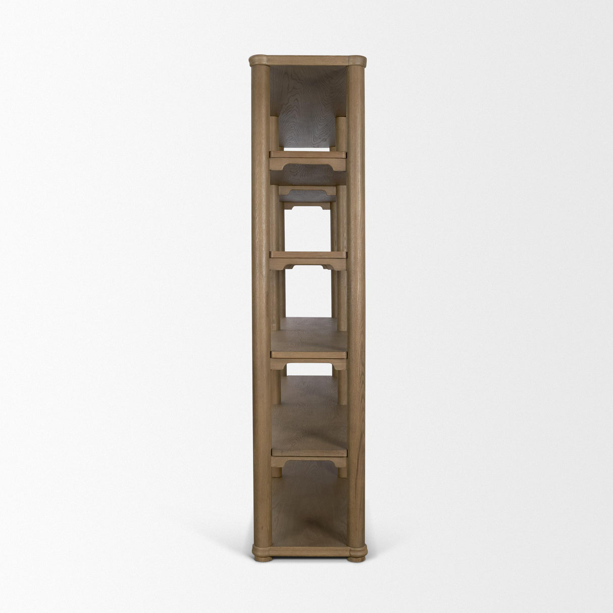 Mercana Alden Medium Brown Wood Open Shelving Unit