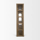 Mercana Alden Medium Brown Wood Open Shelving Unit