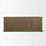Mercana Alden Medium Brown Wood 4-Door Closed Sideboard