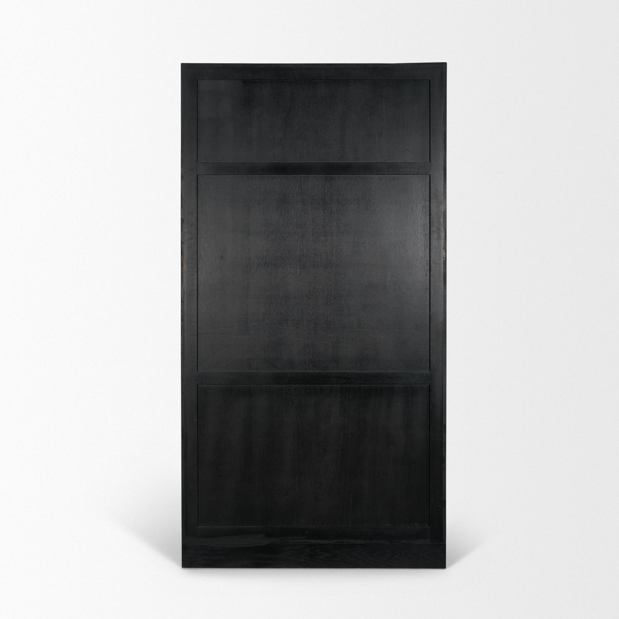 Mercana Henry Black & Light Brown Oak Wood w/ Glass Doors Curio Cabinet