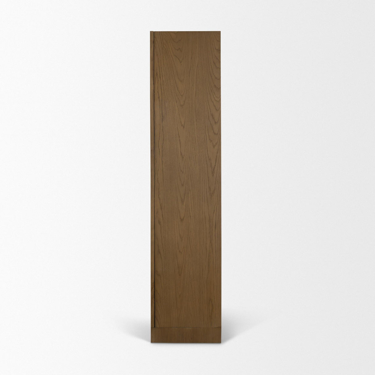 Mercana Henry Dark & Light Brown Oak Wood w/ Glass Doors Curio Cabinet