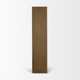 Mercana Henry Dark & Light Brown Oak Wood w/ Glass Doors Curio Cabinet