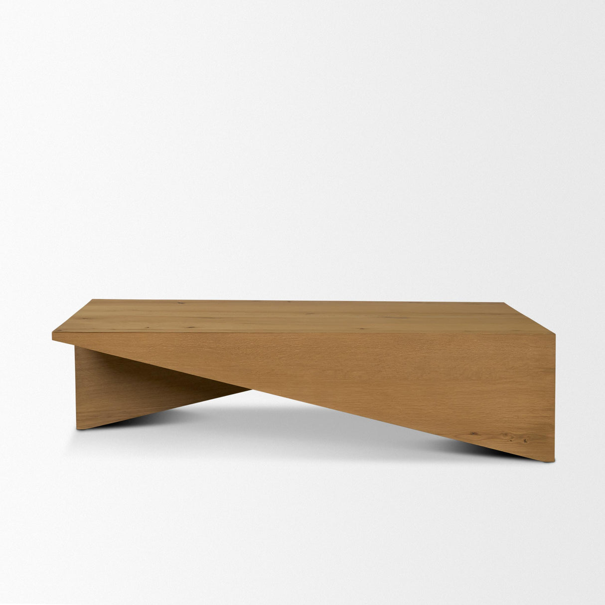 Mercana West Light Brown Oak Wood Rectangular Coffee Table