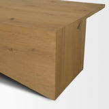 Mercana West Light Brown Oak Wood Rectangular Coffee Table