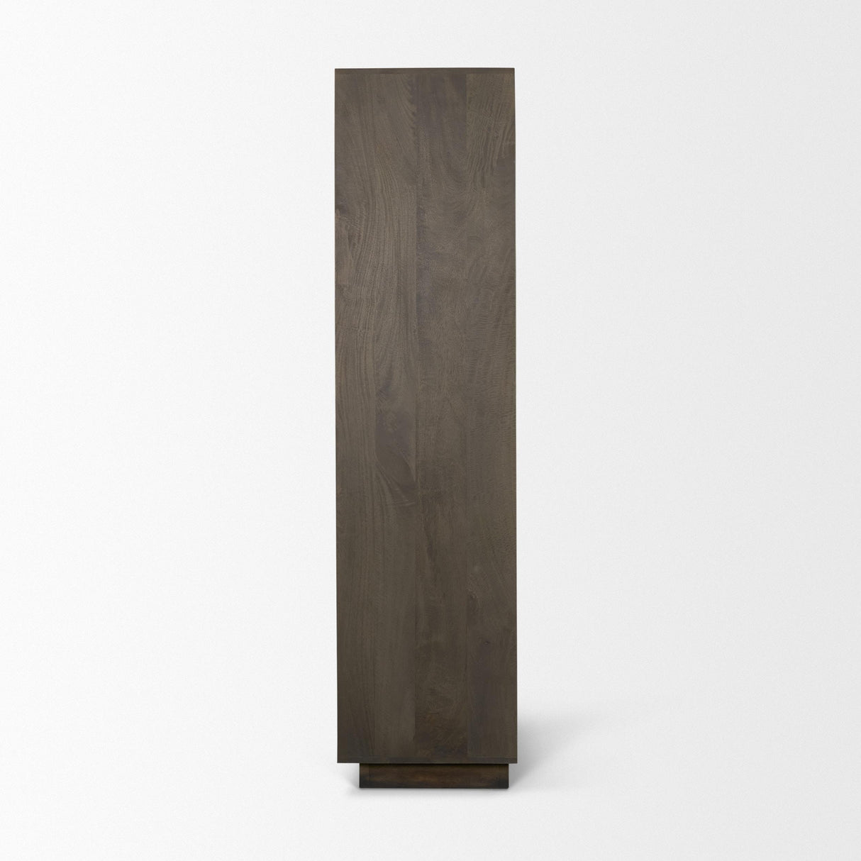 Mercana Cinder Distressed Dark Brown Wood Reeded 2-Door Closed Tall Cabinet