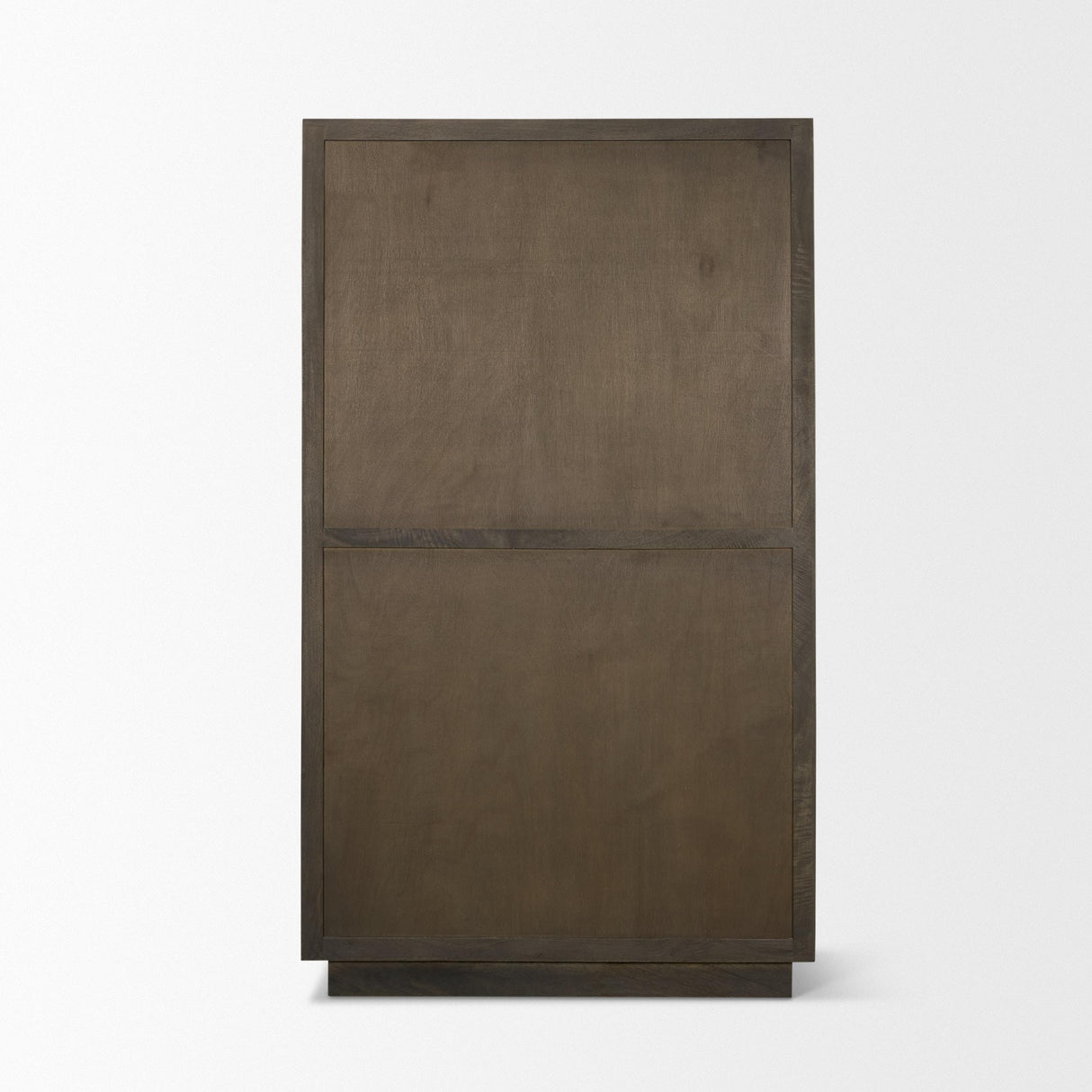 Mercana Cinder Distressed Dark Brown Wood Reeded 2-Door Closed Tall Cabinet