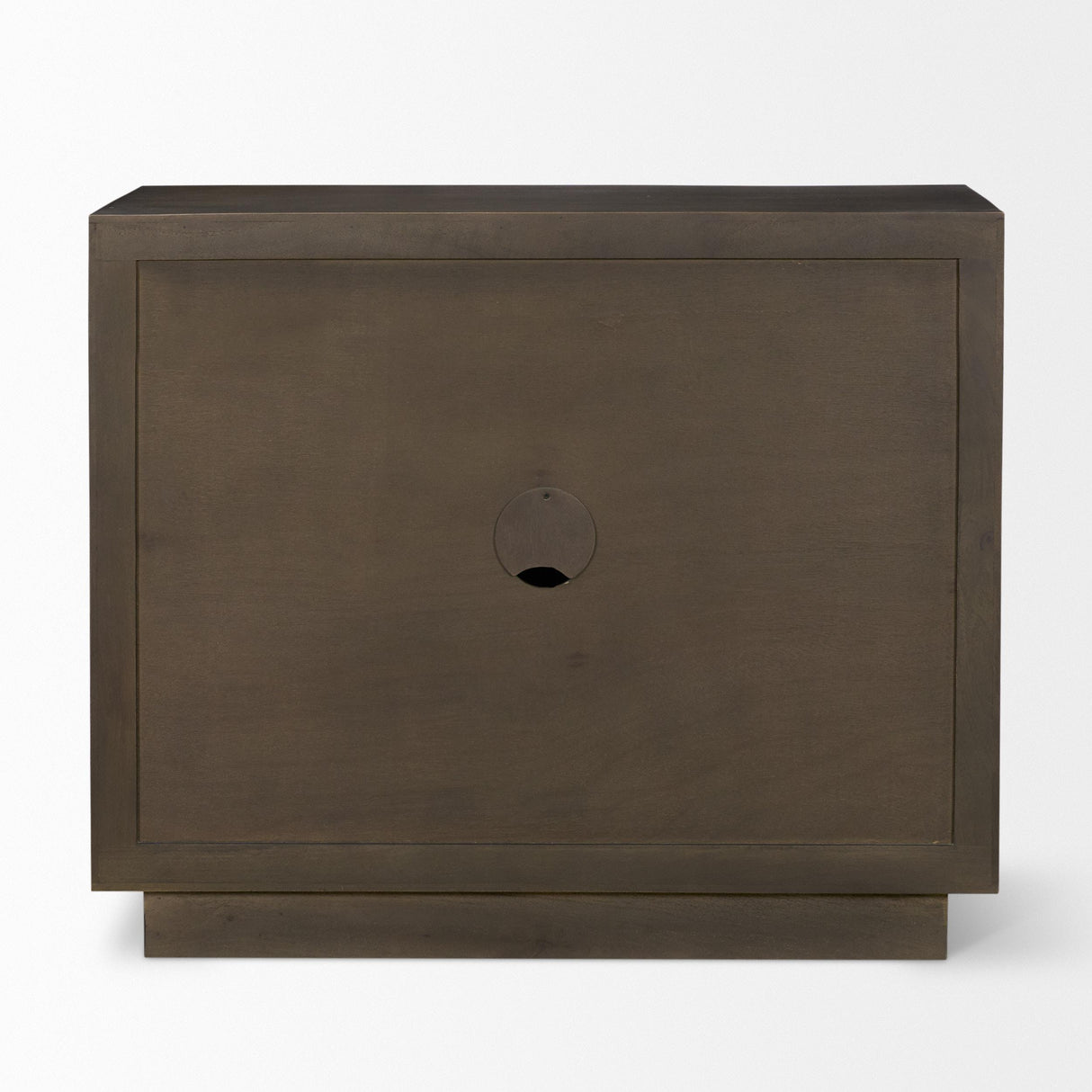 Mercana Cinder Distressed Dark Brown Wood Reeded 2-Door Closed Accent Cabinet