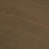Mercana Lyonne 42" Round Medium Brown Oak Wood Pedestal Dining Table